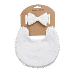 Ensemble bandeau et bavoir double face imprimé en coton et lin pour bébé, DP021-1, DP021-2, DP021-3, DP021-4, DP021-5, DP021-6, DP021-7, DP021-13, DP021-9, DP021-10, DP021-11, DP021-12
