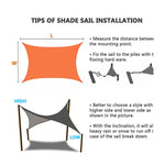 Outdoor Garden Sunshade Sail Waterproof Anti-UV Canopy, Size: 4m x 4m, 4m x 4m
