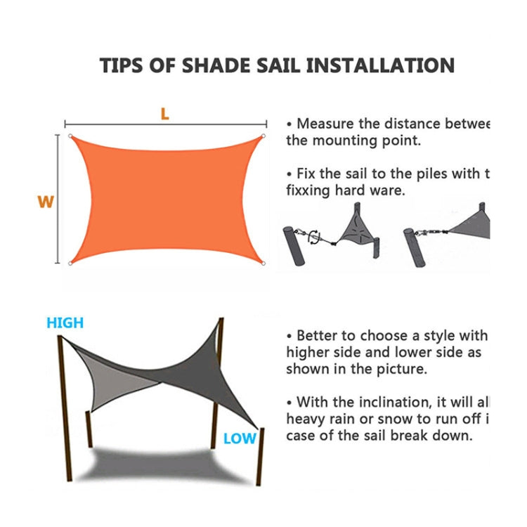 Voile d'ombrage de jardin extérieur imperméable anti-UV, Taille : 5m x 5m, 5m x 5m