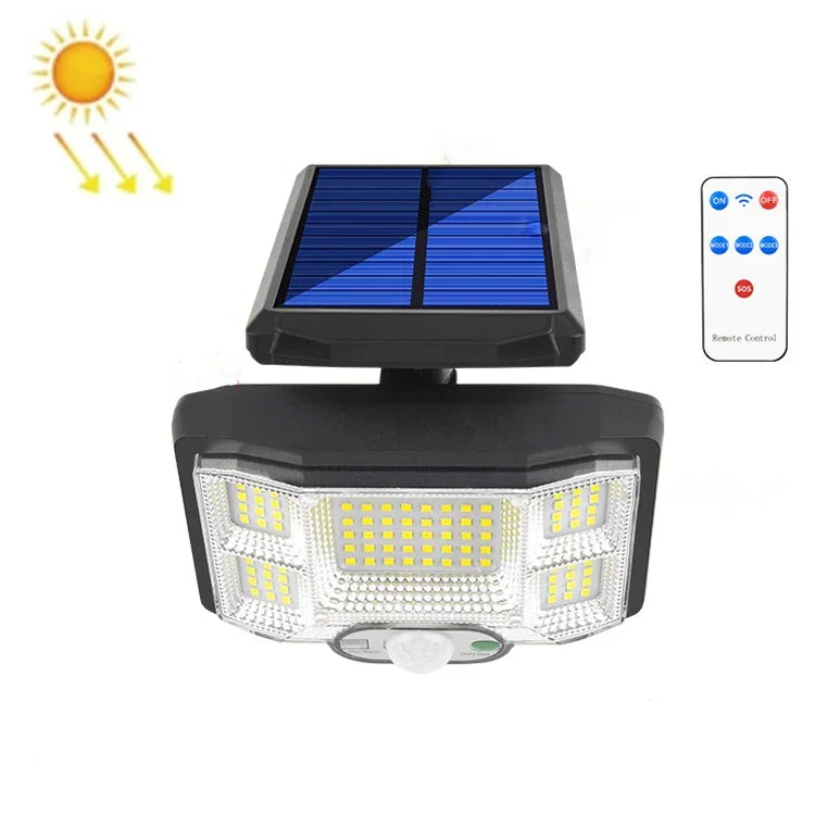 TG-TY085 Lampe murale solaire d'extérieur à induction corporelle, étanche pour jardin et rue, avec télécommande, Spécifications :, 96 LED intégrées, 96 COB intégrées, 96 LED séparées, 96 COB séparées, 168 LED intégrées, 168 COB intégrées