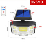 TG-TY085 Lampe murale solaire d'extérieur à induction corporelle, étanche pour jardin et rue, avec télécommande, Spécifications :, 96 LED intégrées, 96 COB intégrées, 96 LED séparées, 96 COB séparées, 168 LED intégrées, 168 COB intégrées