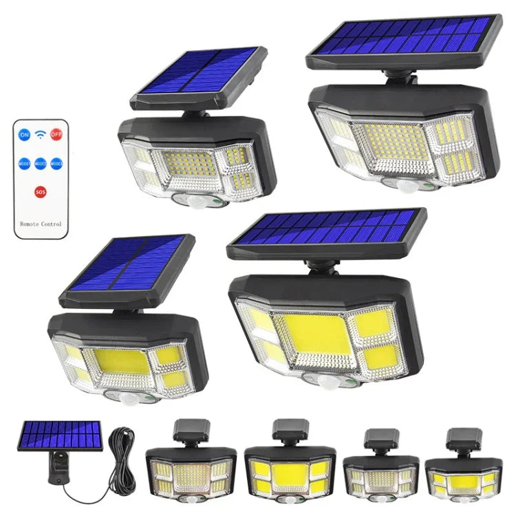 TG-TY085 Lampe murale solaire d'extérieur à induction corporelle, étanche pour jardin et rue, avec télécommande, Spécifications :, 96 LED intégrées, 96 COB intégrées, 96 LED séparées, 96 COB séparées, 168 LED intégrées, 168 COB intégrées