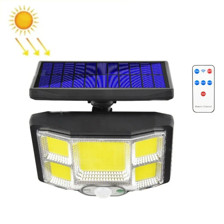 TG-TY085 Lampe murale solaire d'extérieur à induction corporelle, étanche pour jardin et rue, avec télécommande, Spécifications :, 96 LED intégrées, 96 COB intégrées, 96 LED séparées, 96 COB séparées, 168 LED intégrées, 168 COB intégrées