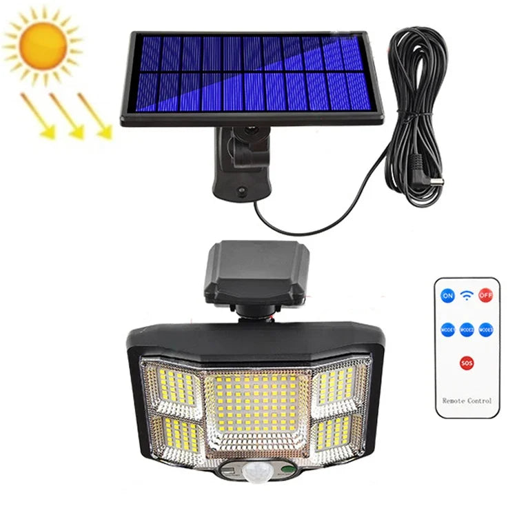 TG-TY085 Lampe murale solaire d'extérieur à induction corporelle, étanche pour jardin et rue, avec télécommande, Spécifications :, 96 LED intégrées, 96 COB intégrées, 96 LED séparées, 96 COB séparées, 168 LED intégrées, 168 COB intégrées