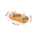 2 crochets doubles en bambou en acier inoxydable, crochet adhésif en bois massif pour porte de cuisine ou de salle de bain, crochet adhésif en bois
