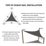 Voile d'ombrage triangulaire étanche anti-UV pour jardin extérieur, Taille : 6m x 6m x 6m, 6m x 6m x 6m