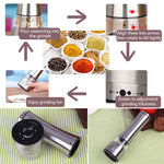 JE0318 Moulin à poivre manuel multifonction en acier inoxydable, outils de cuisine, JE0318