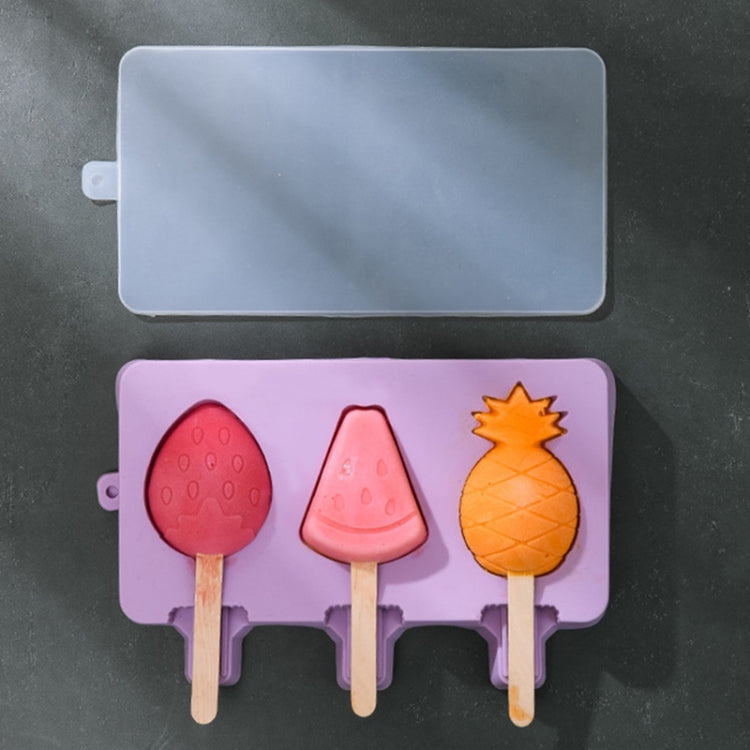 Moule à sucettes glacées et glaces en silicone pour enfants, motif de dessin animé mignon, grande taille, forme de fruit