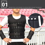 Gilet sportif avec sangles de poids pour jambes et bras Équipement d'entraînement de musculation, Spécifications : Gilet 1kg, Gilet 3kg, Gilet 5kg, Gilet 10kg, Gilet 15kg, Costume 10kg, Costume 15kg