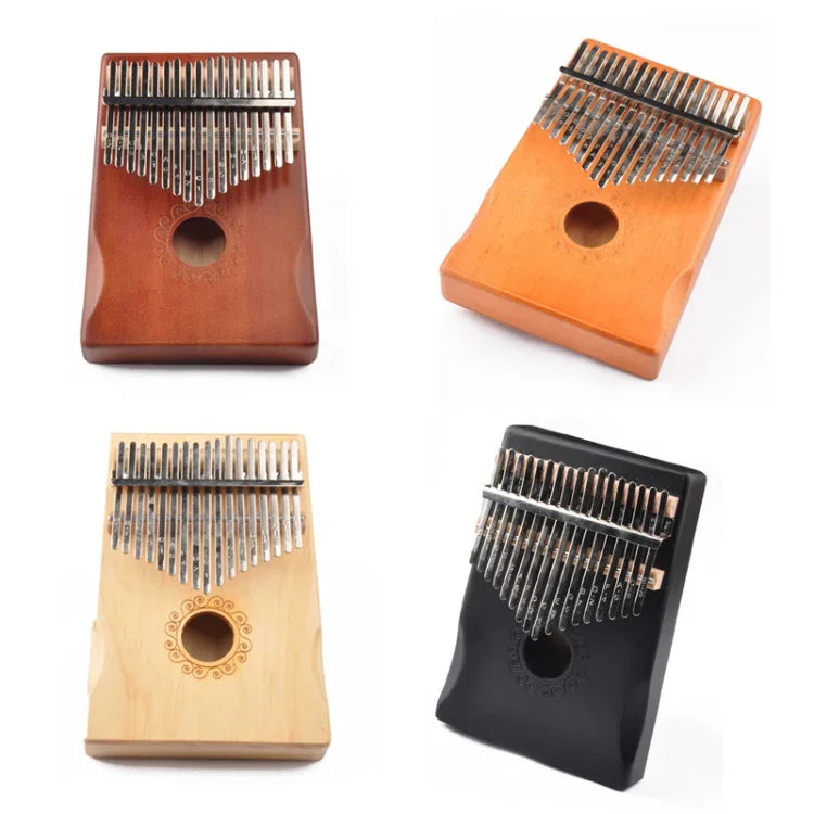 Kalimba à 17 notes pour débutants, piano à pouces, marron, kit marron, jaune, kit jaune, en bois, kit en bois, noir, kit noir