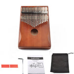 Kalimba à 17 notes pour débutants, piano à pouces, marron, kit marron, jaune, kit jaune, en bois, kit en bois, noir, kit noir