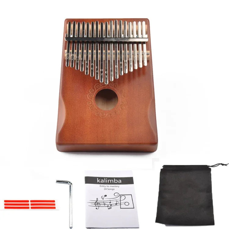 Kalimba à 17 notes pour débutants, piano à pouces, marron, kit marron, jaune, kit jaune, en bois, kit en bois, noir, kit noir