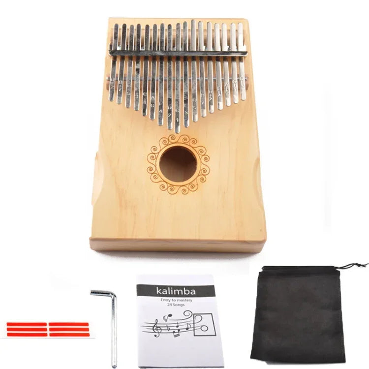 Kalimba à 17 notes pour débutants, piano à pouces, marron, kit marron, jaune, kit jaune, en bois, kit en bois, noir, kit noir