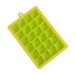 Moule à glaçons en silicone à 24 cavités, forme carrée, pour glaçons, sucettes glacées, crème glacée, 24 cavités (vert herbe), 24 cavités (rose vif)