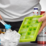 Moule à glaçons en silicone à 24 cavités, forme carrée, pour glaçons, sucettes glacées, crème glacée, 24 cavités (vert herbe), 24 cavités (rose vif)