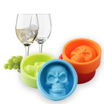 Boîte à glaçons de cuisine en silicone de qualité alimentaire, moule à glaçons créatif pour whisky, forme de patte de chat (rouge), forme de crâne (bleu), forme de crâne (vert), forme de crâne (orange)