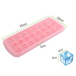 Bac à Glaçons en Silicone 24 Grilles Créatif Maison Grande Boîte à Glaçons avec Couvercle, Rose Clair, Bleu Ciel, Vert Menthe