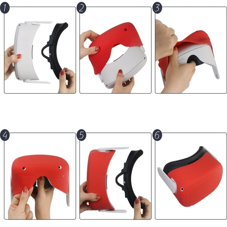 Coque de protection en silicone étanche, anti-poussière et antichute pour lunettes VR Meta Quest, Noir, Blanc, Rouge, Vert Lumineux
