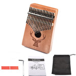 Piano à doigts 17 notes pour débutant, kalimba tête de cerf, piano à pouces