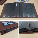 Album photo 6 pouces 600 feuilles, couverture en cuir, livre de rangement pour photos de famille, noir, marron foncé, marron clair