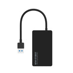 Câble adaptateur USB KYTC47 4 ports, station d'accueil USB haute vitesse ??multi-interface HUB convertisseur, USB 3.0 noir, Type-C noir