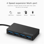 Câble adaptateur USB KYTC47 4 ports, station d'accueil USB haute vitesse ??multi-interface HUB convertisseur, USB 3.0 noir, Type-C noir