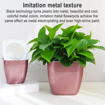 Pot de fleurs en plastique coloré imitation métal pour stockage d'eau, G109 Pot moyen, G105 Petit pot