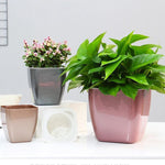 Pot de fleurs en plastique coloré imitation métal pour stockage d'eau, G109 Pot moyen, G105 Petit pot