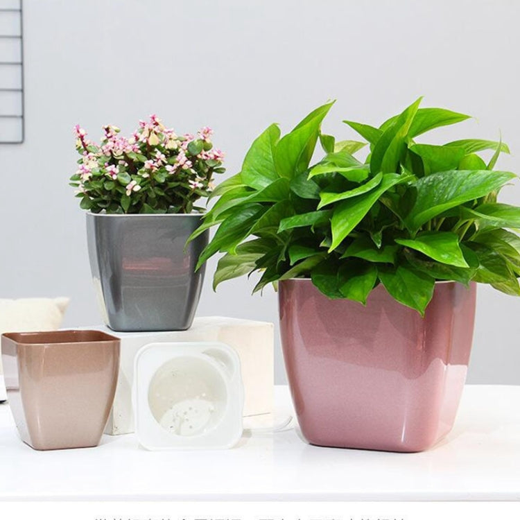 Pot de fleurs en plastique coloré imitation métal pour stockage d'eau, G109 Pot moyen, G105 Petit pot