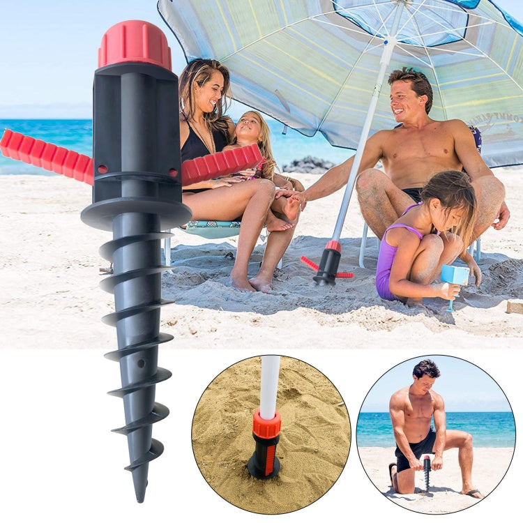 Accessoires de parasol de plage d'extérieur, diamètre de tuyau 32 mm, grande cheville d'ancrage en spirale portable en plastique, accessoires de parasol 32 mm