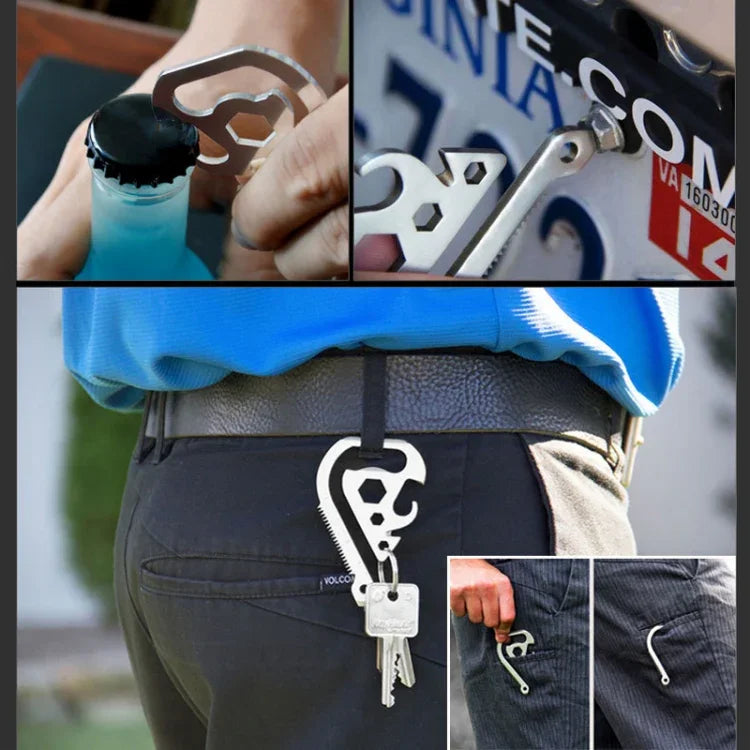 Gadget EDC extérieur, outil d'urgence multifonction porte-clés, outil d'urgence EDC