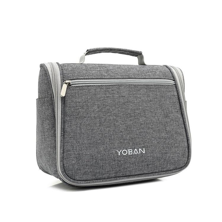 YOBAN Trousse de Toilette Suspendue Multifonctionnelle Grande Capacité pour Voyage, Imperméable, Gris, Rouge Rose, Bleu Mer