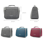 YOBAN Trousse de Toilette Suspendue Multifonctionnelle Grande Capacité pour Voyage, Imperméable, Gris, Rouge Rose, Bleu Mer