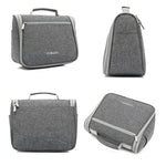 YOBAN Trousse de Toilette Suspendue Multifonctionnelle Grande Capacité pour Voyage, Imperméable, Gris, Rouge Rose, Bleu Mer