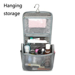 YOBAN Trousse de Toilette Suspendue Multifonctionnelle Grande Capacité pour Voyage, Imperméable, Gris, Rouge Rose, Bleu Mer