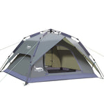 Tente de camp de voyage extérieure Desert&Fox, plage automatique facile à monter pour 3-4 personnes, Vert armée, Bleu ciel, Vert fruit