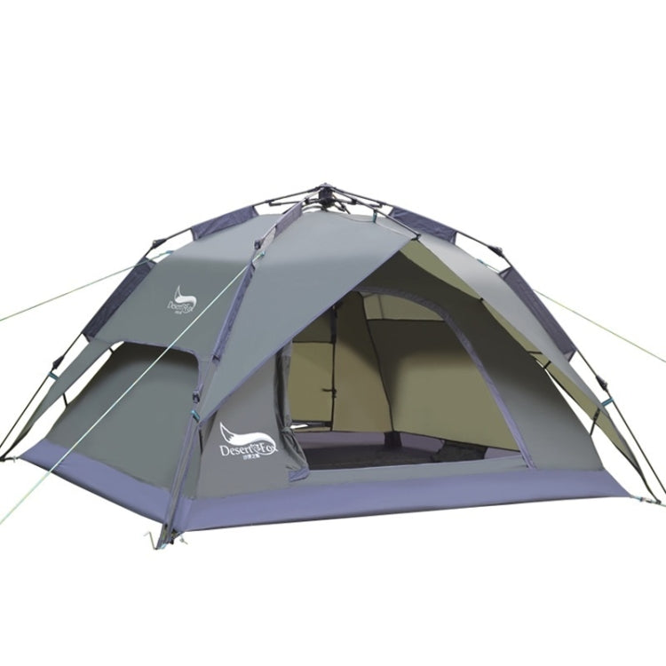Tente de camp de voyage extérieure Desert&Fox, plage automatique facile à monter pour 3-4 personnes, Vert armée, Bleu ciel, Vert fruit