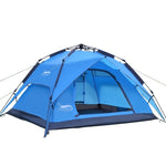 Tente de camp de voyage extérieure Desert&Fox, plage automatique facile à monter pour 3-4 personnes, Vert armée, Bleu ciel, Vert fruit
