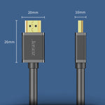 Câble projecteur HDMI 4K haute définition Jasoz, câble vidéo ordinateur à noyau en cuivre sans oxygène, longueur du câble : 0,5m, 1m, 1,5m, 2m, 3m, 5m, 8m, 10m, 12m, 15m, 20m