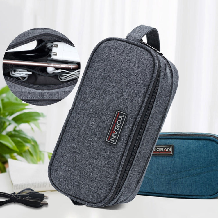 YOBAN Y-1054 Sac de rangement de voyage pour accessoires numériques Multifonctionnel Étanche Câble de données Chargeur Lecteur de cartes Trousse de rangement