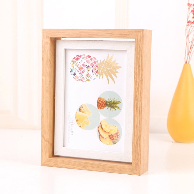 Cadre photo pivotant double face en bois, tailles : 6 pouces, 7 pouces, 8 pouces