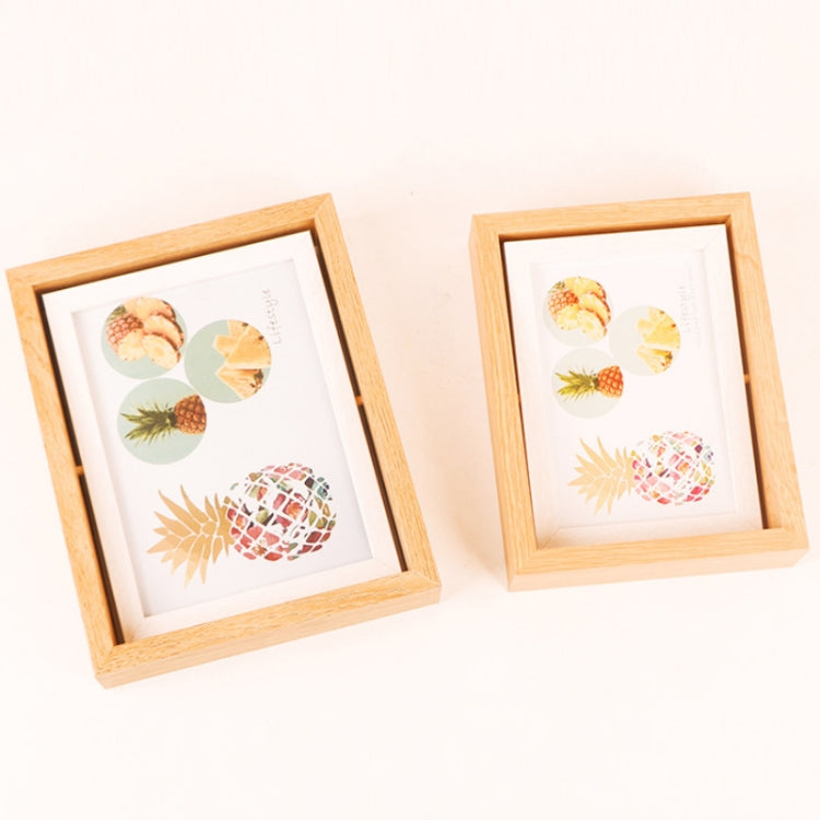 Cadre photo pivotant double face en bois, tailles : 6 pouces, 7 pouces, 8 pouces