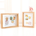 Cadre photo pivotant double face en bois, tailles : 6 pouces, 7 pouces, 8 pouces
