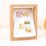 Cadre photo pivotant double face en bois, tailles : 6 pouces, 7 pouces, 8 pouces
