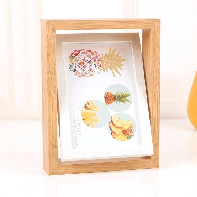 Cadre photo pivotant double face en bois, tailles : 6 pouces, 7 pouces, 8 pouces