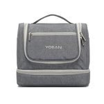 Trousse de toilette de voyage YOBAN Y-1551L, grande capacité, sac de rangement extérieur, crochet, portable, anti-moisissure, séparation sec et humide, violet, noir, gris