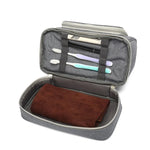 Trousse de toilette de voyage YOBAN Y-1551L, grande capacité, sac de rangement extérieur, crochet, portable, anti-moisissure, séparation sec et humide, violet, noir, gris