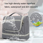 Trousse de toilette de voyage YOBAN Y-1551L, grande capacité, sac de rangement extérieur, crochet, portable, anti-moisissure, séparation sec et humide, violet, noir, gris
