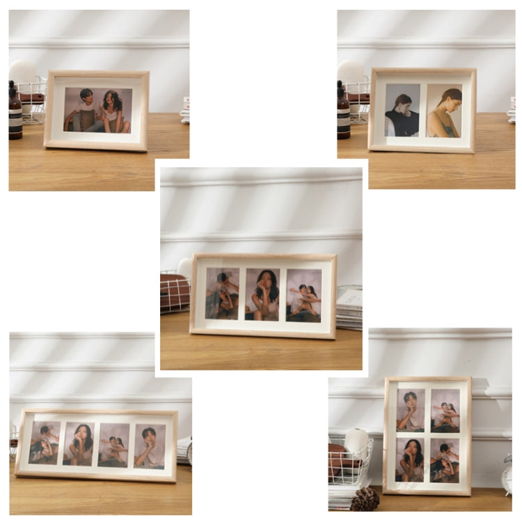 Cadre photo mural en bois avec pendule, double usage, style :, 8 pouces, deux cadres, trois cadres, quatre cadres horizontaux, quatre cadres verticaux