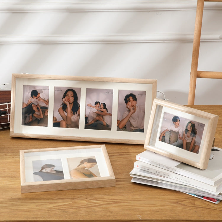 Cadre photo mural en bois avec pendule, double usage, style :, 8 pouces, deux cadres, trois cadres, quatre cadres horizontaux, quatre cadres verticaux